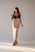 Champagne Sequin Maxi Dress
