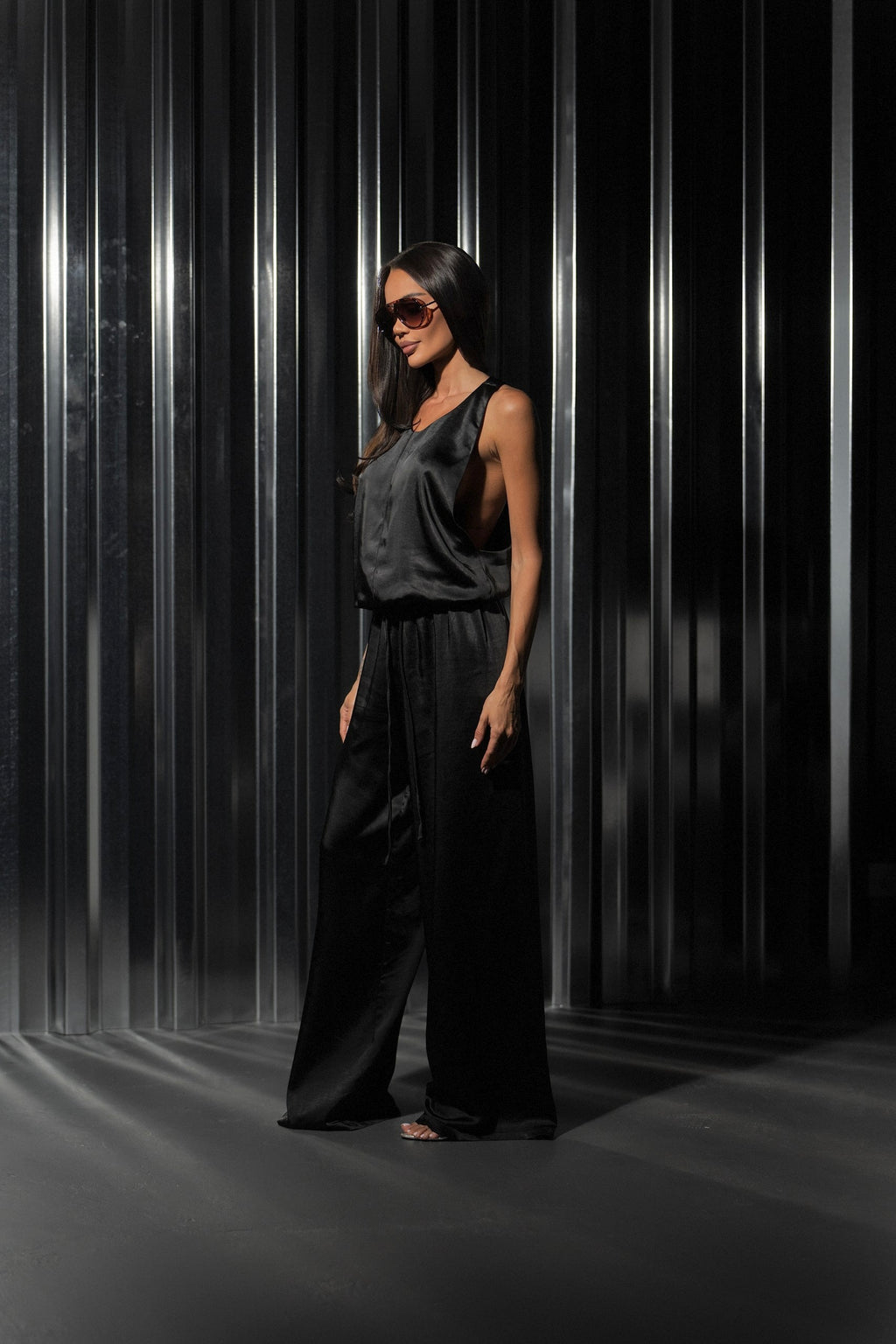 Noir Satin Set