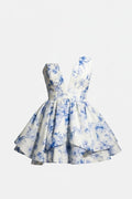Blue Porcelain Mini Dress