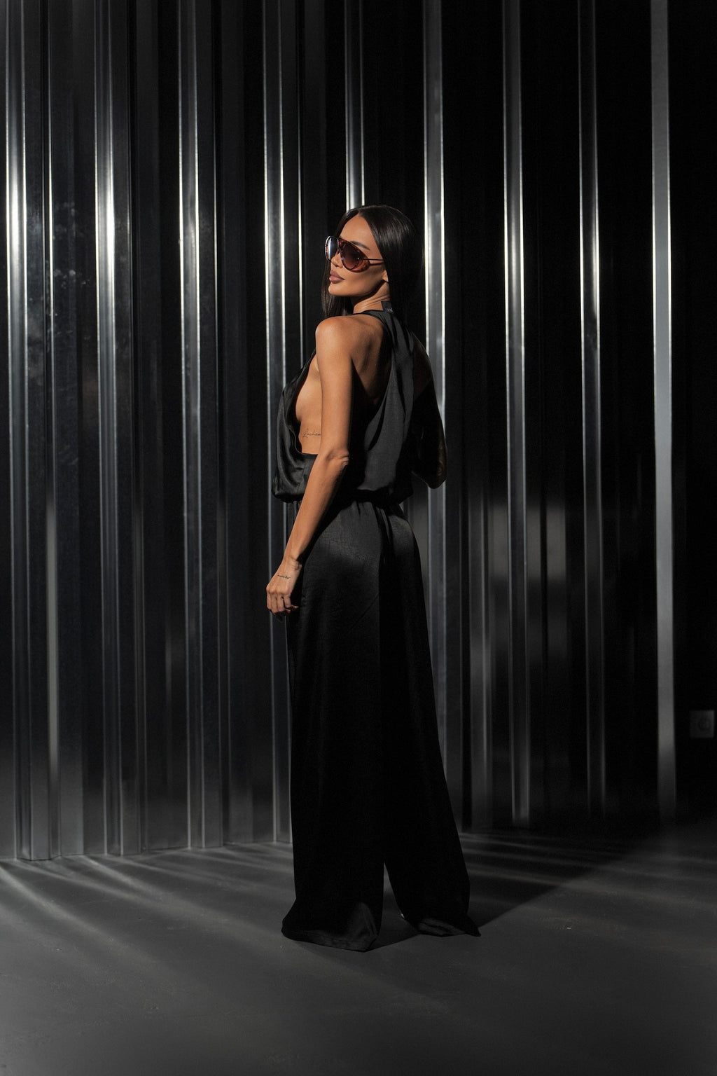 Noir Satin Set