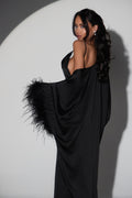 Black Satin Robe