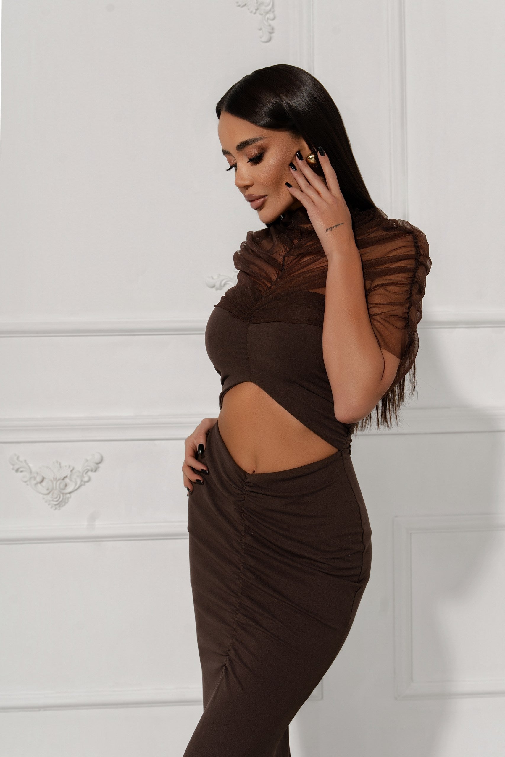 Draped Crop Dress