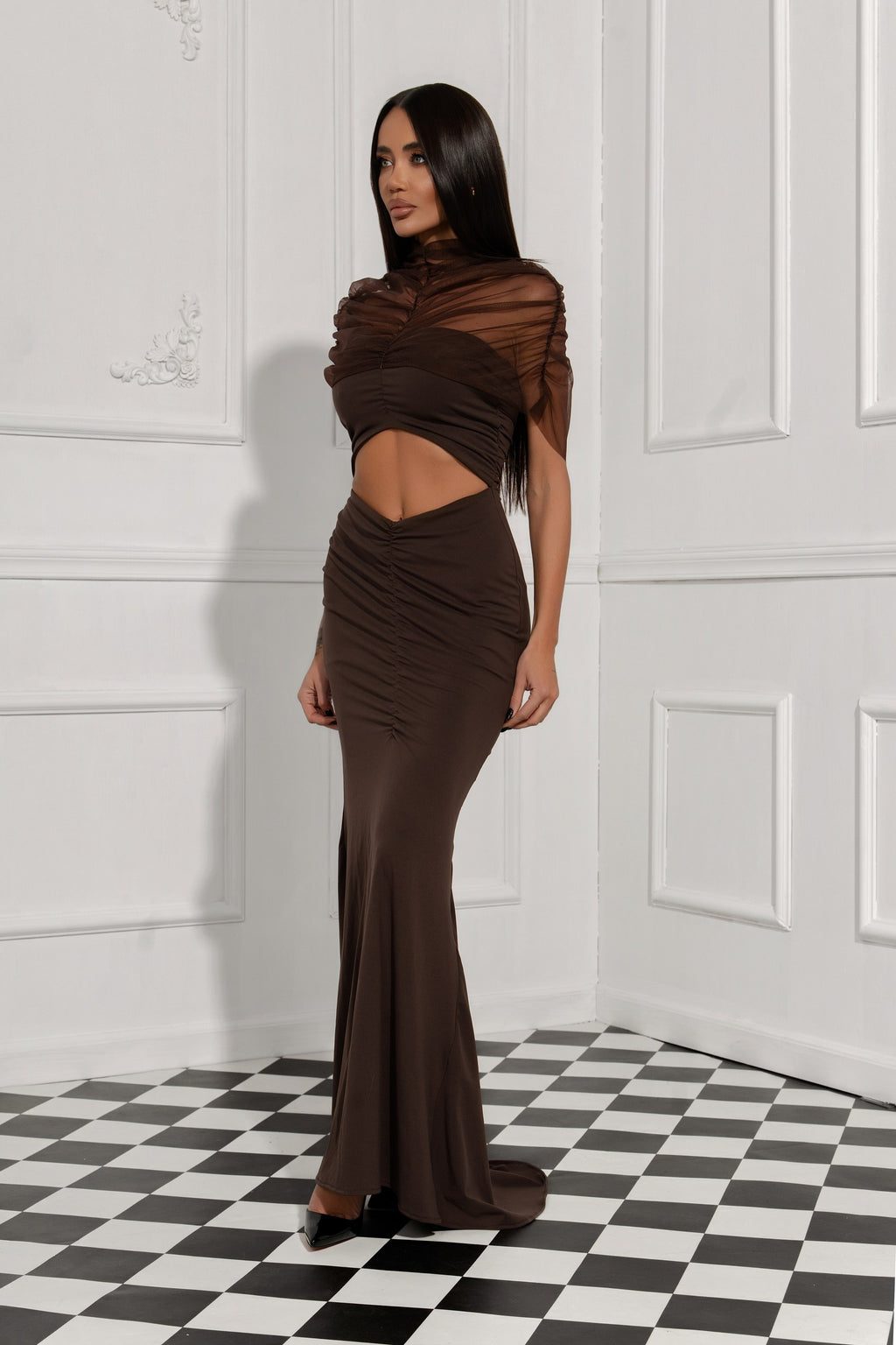 Draped Crop Dress