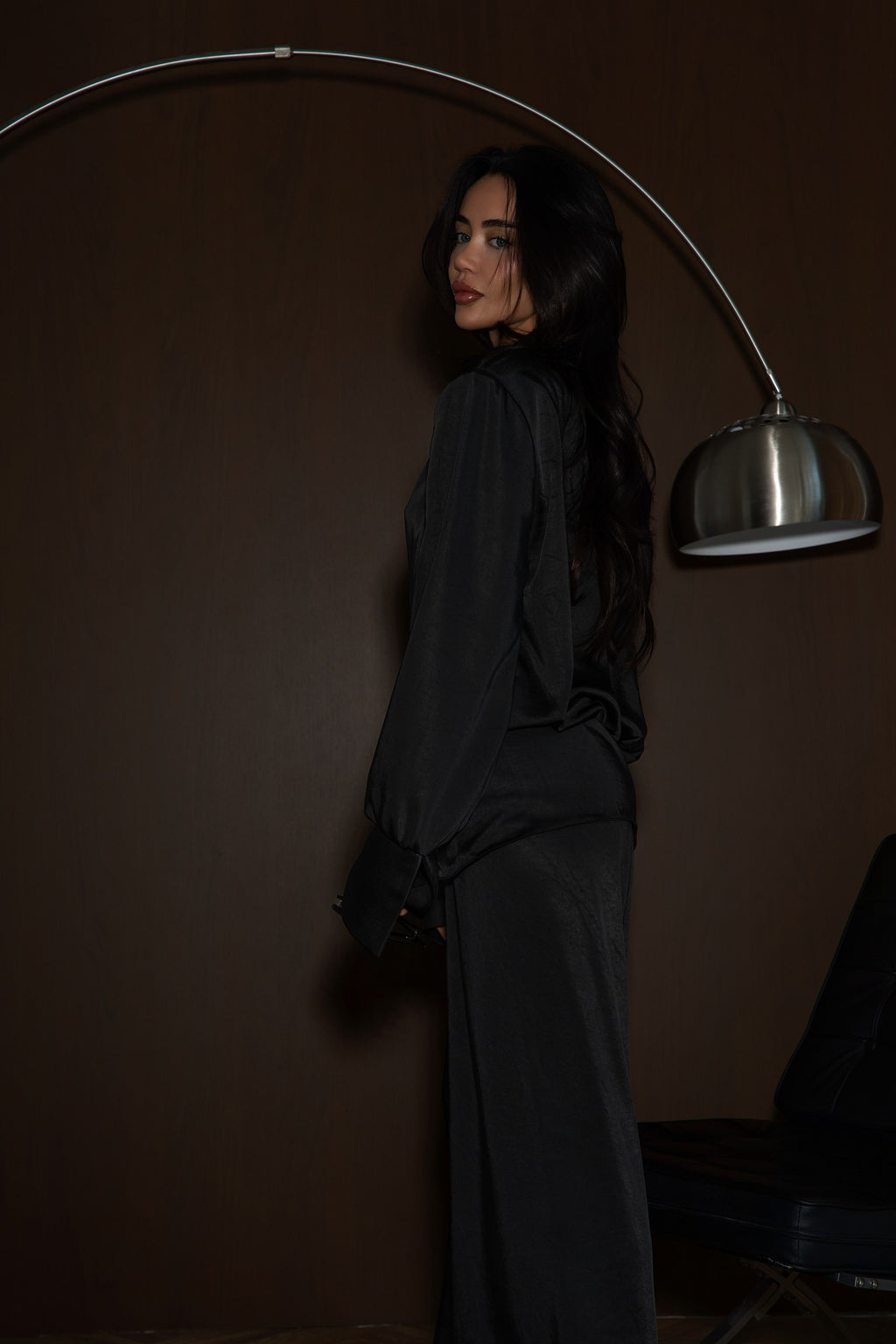 Noir Satin Pants