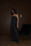 Noir Satin Top