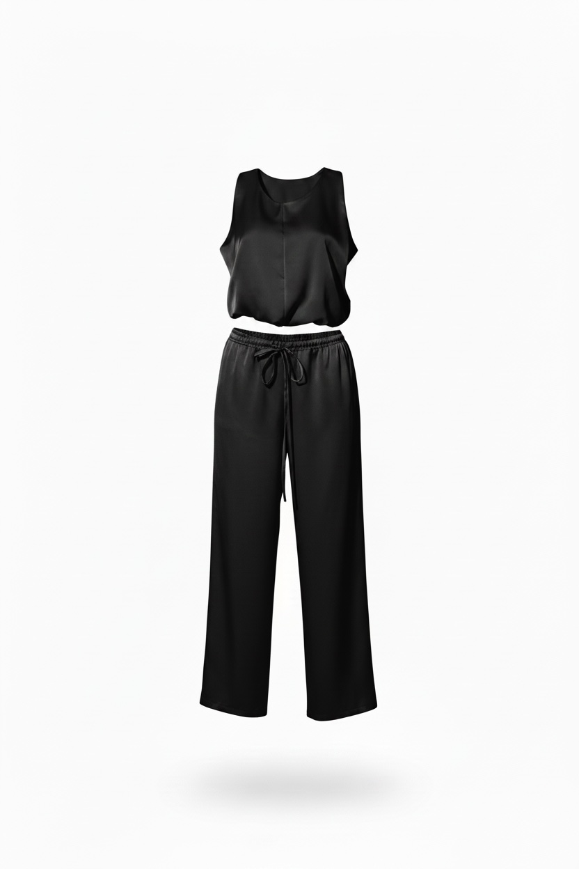 Noir Satin Set