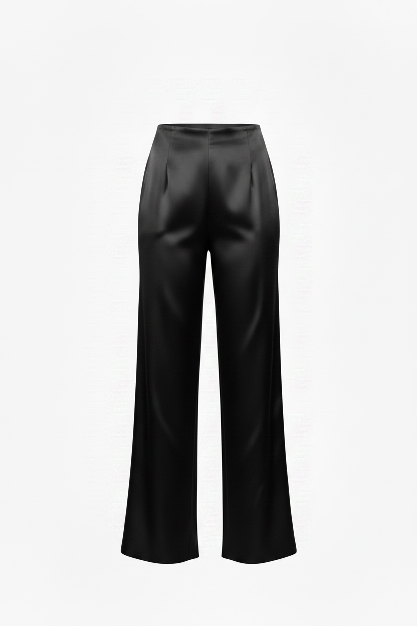 Noir Satin Pants